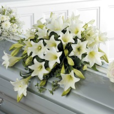 Casket Spray of Easter Lilies