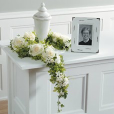Garland for Urn in White